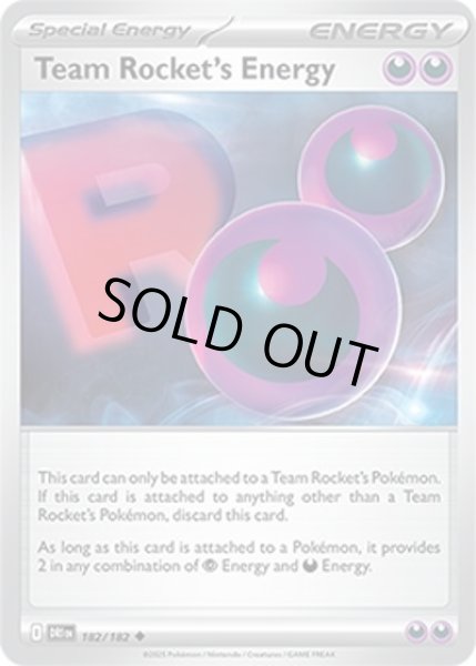Team Rocket's Energy/ロケット団エネルギー  (DRI 182/182 Uncommon) NM
