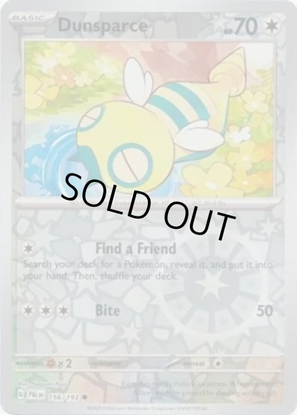 Dunsparce/ノコッチ  (PAL 156/193 Reverse Holo) NM